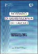 Immagine di Repertorio Generale del "Notiziario di giurisprudenza del lavoro" (1971-1995)