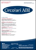 Immagine di Circolari ABI n. 1 del 16 gennaio 2012