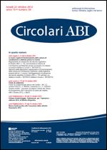 Immagine di Circolari ABI n. 39 del 22 ottobre 2012