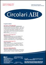 Immagine di Circolari ABI n. 23 del 16 giugno 2014