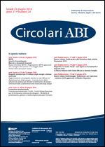 Immagine di Circolari ABI n. 24 del 23 giugno 2014