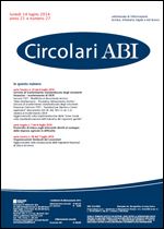 Immagine di Circolari ABI n. 27 del 14 luglio 2014