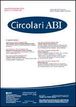 Immagine di Circolari ABI n. 48 del 29 dicembre 2014