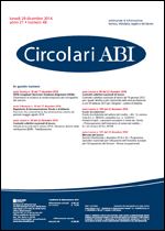 Immagine di Circolari ABI n. 48 del 29 dicembre 2014