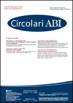 Immagine di Circolari ABI n. 25 del 29 giugno 2015