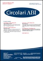 Immagine di Circolari ABI n. 7 del 22 febbraio 2016