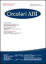 Immagine di Circolari ABI n.33 del 12 settembre 2016