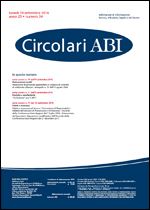 Immagine di Circolari ABI n.34 del 19 settembre 2016