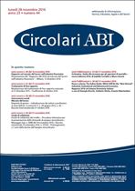 Immagine di Circolari ABI n.44 del 28 novembre 2016