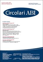 Immagine di Circolari ABI n.26 del 3 luglio 2017