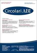 Immagine di Circolari ABI n.47 del 18 dicembre 2017