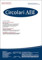 Immagine di Circolari ABI n. 12 del 2 aprile 2018