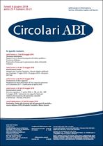 Immagine di Circolari ABI n. 20-21 del 4 giugno 2018