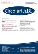 Immagine di Circolari ABI n. 23-24-25 del 2 luglio 2018