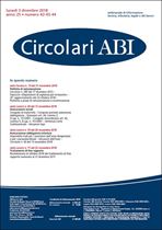 Immagine di Circolari ABI n. 42-43-44 del 3 dicembre 2018