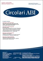 Immagine di Circolari ABI n. 11-12 del 1° aprile 2019