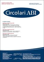 Immagine di Circolari ABI n. 13-14 del 15 aprile 2019