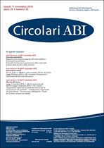 Immagine di Circolari ABI n. 42 dell'11 novembre 2019