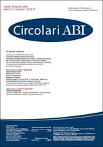 Immagine di Circolari ABI n. 13-14-15 del 20 aprile 2020